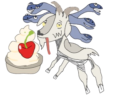 Goat dancing among stars